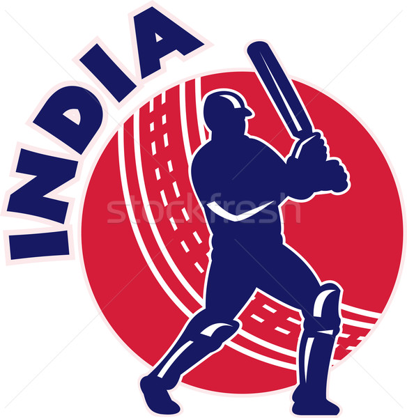 cricket sports batsman batting India Stock photo © patrimonio