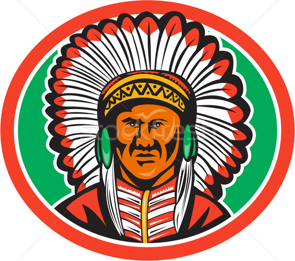 Native American Indian Chief Headdress Vector Illustration C Patrimonio 3707820 Stockfresh