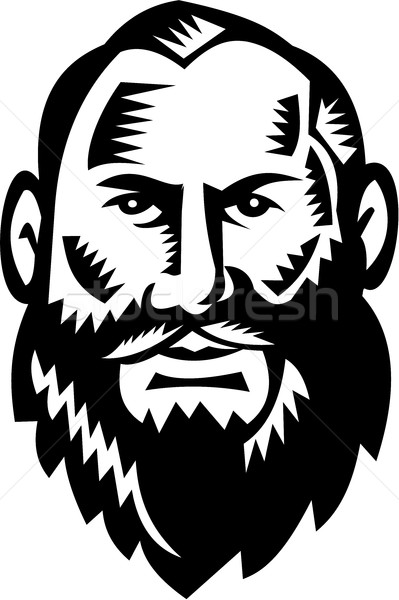 Male Big Beard Woodcut Stock photo © patrimonio