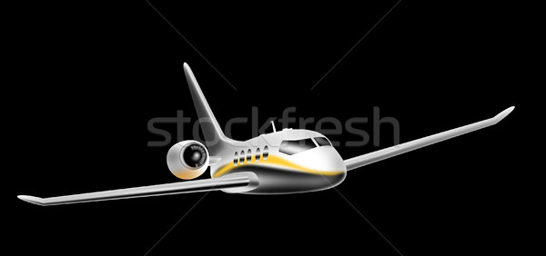Zilver corporate jet geïsoleerd Stockfoto © patrimonio
