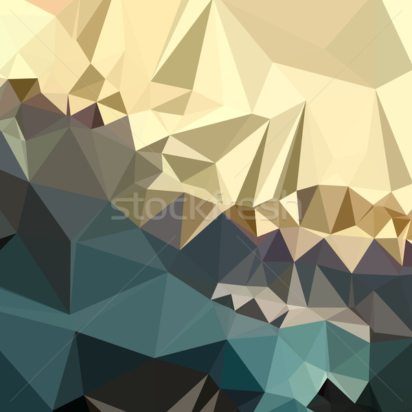 Ecru Brown Blue Abstract Low Polygon Background Stock photo © patrimonio