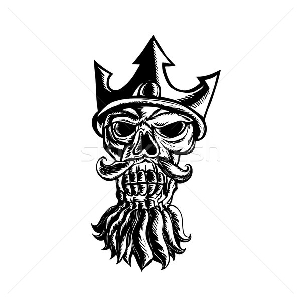 Skull of Neptune Sratchboard Stock photo © patrimonio