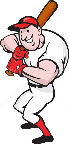 Baseball Player Batting Cartoon Stock photo © patrimonio