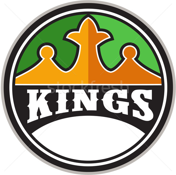 King Crown Kings Circle Retro Stock photo © patrimonio