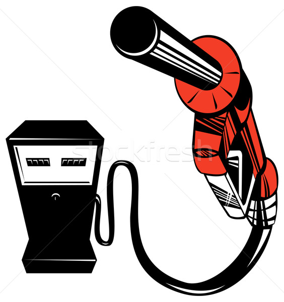 Fuel Pump Station Nozzle Retro Stock photo © patrimonio