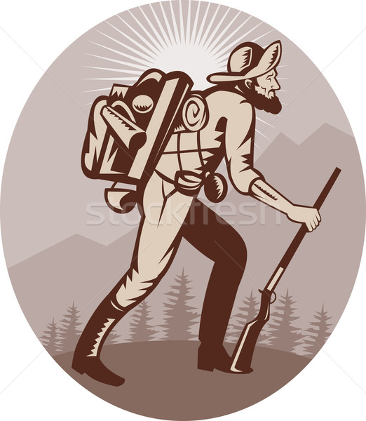 Miner prospector hunter trapper hiking  Stock photo © patrimonio