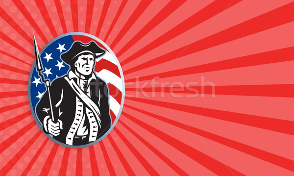 Amerikai hazafi puska zászló mutat illusztráció Stock fotó © patrimonio