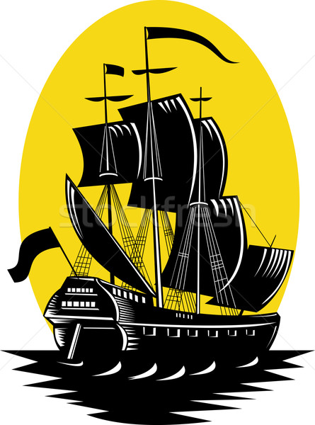 galleon sailing ship at sea Stock photo © patrimonio