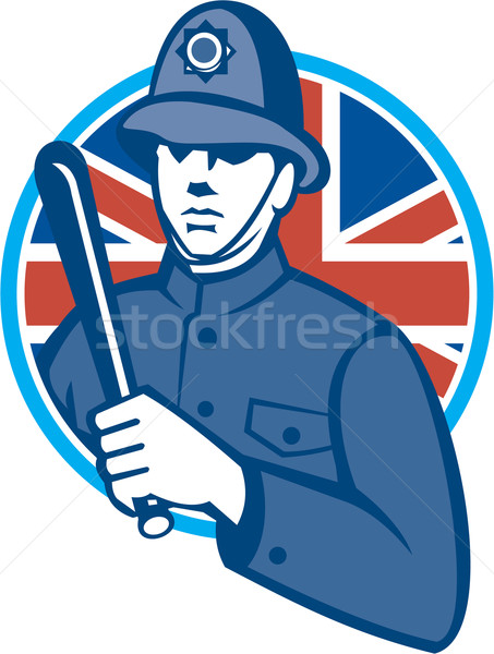 British Bobby Policeman Truncheon Flag Stock photo © patrimonio