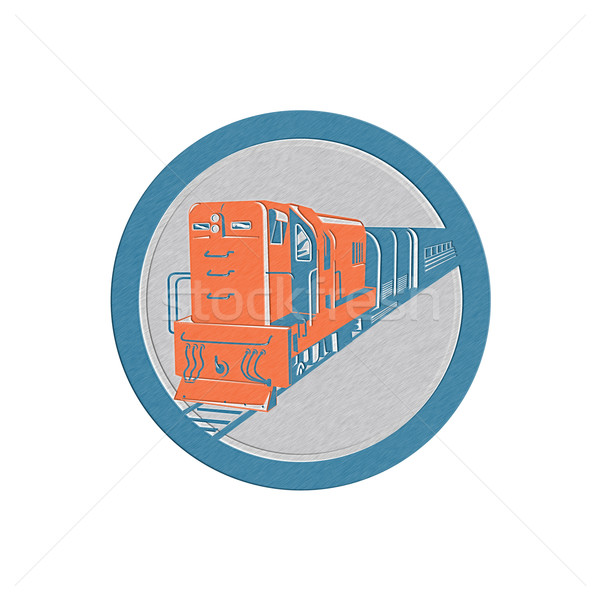 Metallic Diesel Train Circle Retro Stock photo © patrimonio