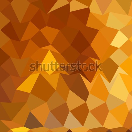 Stock photo: Gamboge Yellow Abstract Low Polygon Background