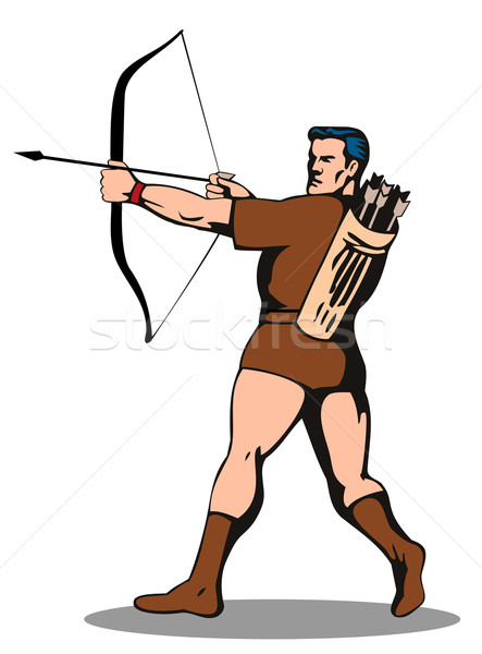 łucznik strzelanie arrow ilustracja Zdjęcia stock © patrimonio