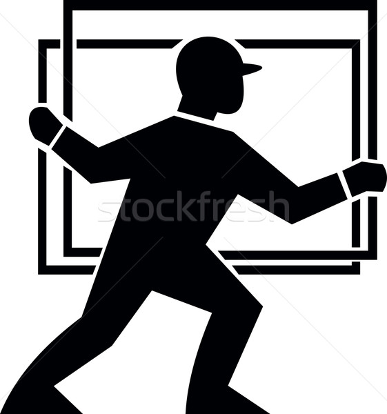 Worker Handling Delivering Glass Plate Stock photo © patrimonio
