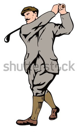 Guerra civil soldado ilustração em pé estilo retro Foto stock © patrimonio