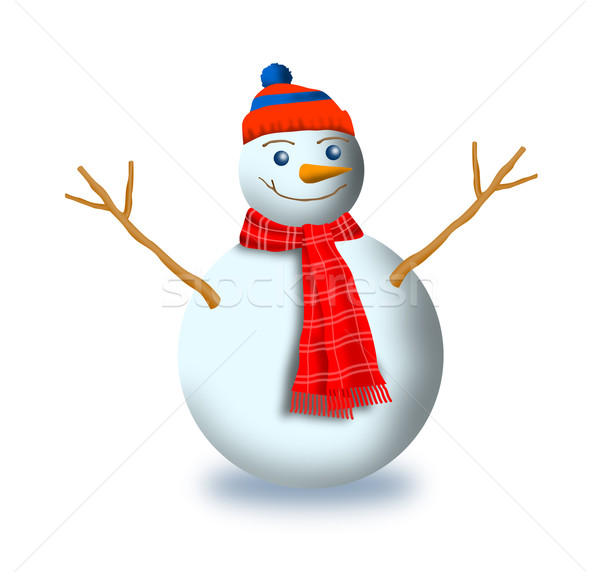 Snowman with Scarf and Beanie Stock photo © patrimonio