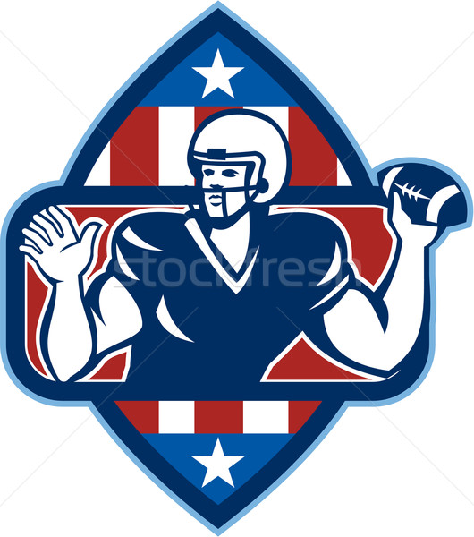 American Football Quarterback Throw Ball Stock photo © patrimonio