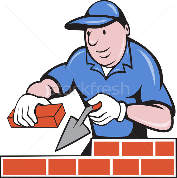 bricklayer mason at work Stock photo © patrimonio