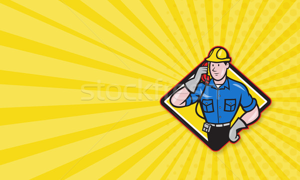 Telephone Repairman Lineman Worker Phone Stock photo © patrimonio