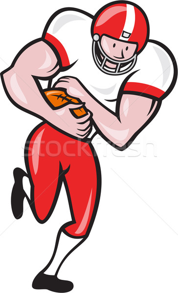 American Football Running Back Ball Cartoon Stock photo © patrimonio
