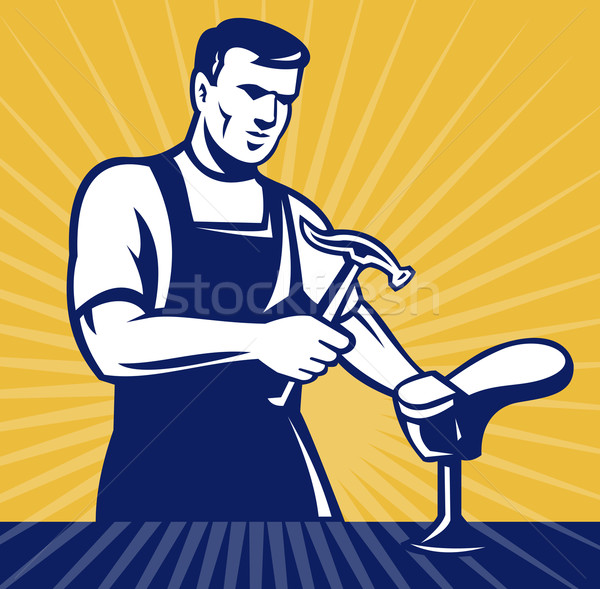 shoemaker cobbler repair shoe retro style Stock photo © patrimonio