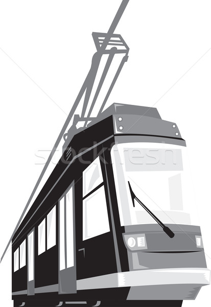 Modernen Straßenbahn Zug Illustration isoliert Stock foto © patrimonio