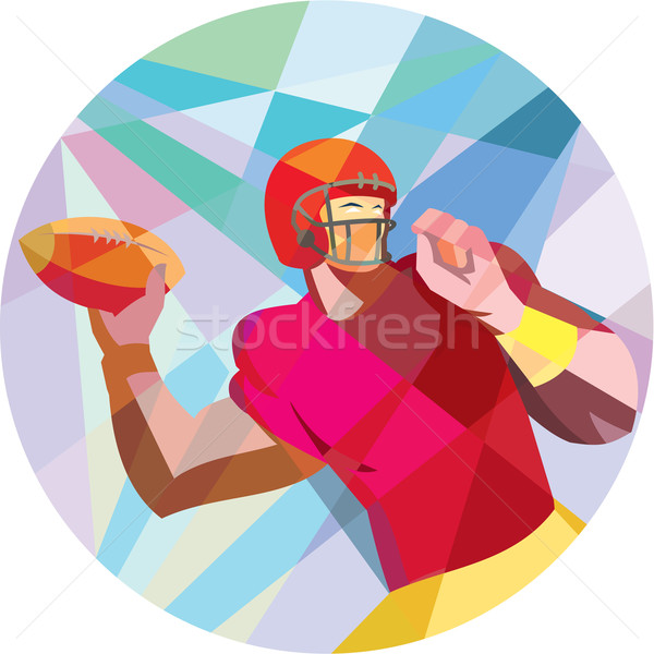 American Football Quarterback QB Low Polygon Stock photo © patrimonio
