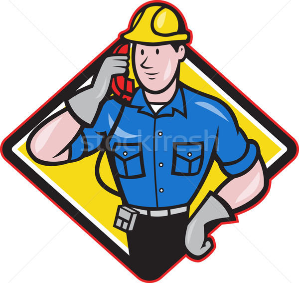 Stock photo: Telephone Repairman Lineman Worker Phone