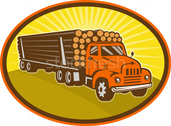 vintage logging truck Stock photo © patrimonio