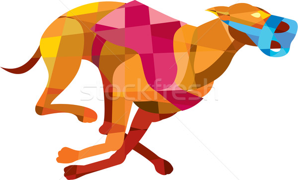 グレイハウンド 犬 レース 低い ポリゴン スタイル ストックフォト © patrimonio