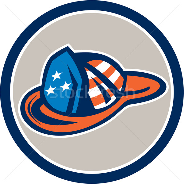 Strażak hat kask USA gwiazdki Zdjęcia stock © patrimonio
