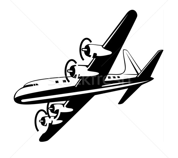 Stock photo: Propeller Airplane Retro