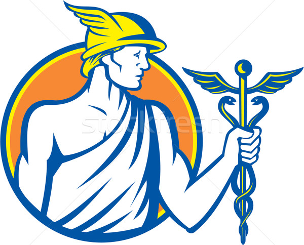 Mercury Holding Caduceus Staff Stock photo © patrimonio