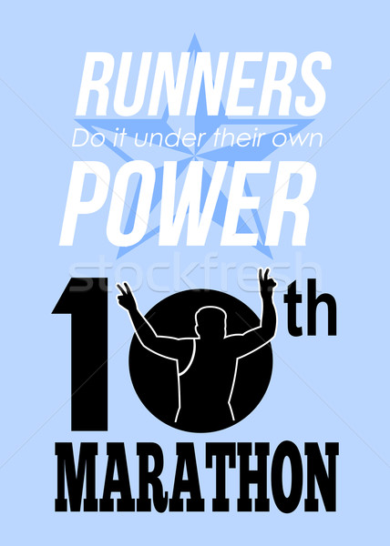 10th Marathon Race Poster  Stock photo © patrimonio