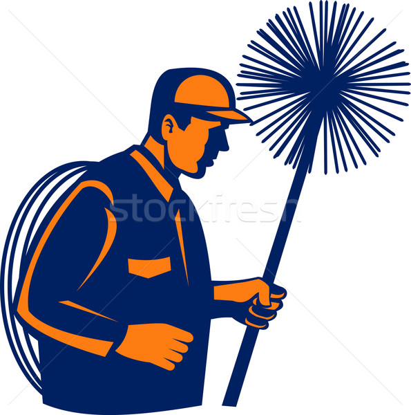 Chimney sweeper or cleaner Stock photo © patrimonio