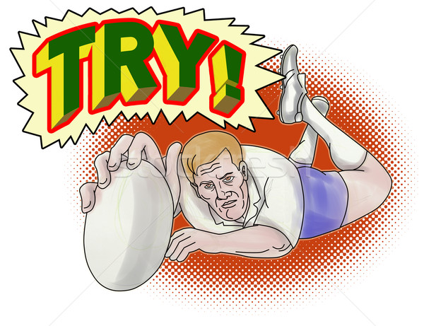 rugby player scoring a try Stock photo © patrimonio