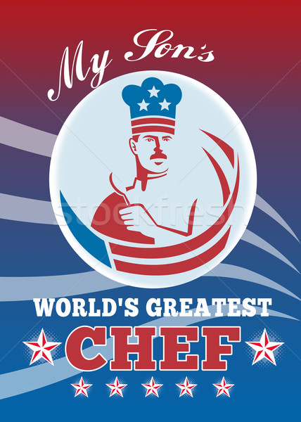 World's Greatest Son Chef Greeting Card Poster Stock photo © patrimonio