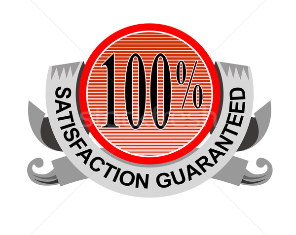 100% Satisfaction Guaranteed Shield Curly Ribbon Stock photo © patrimonio