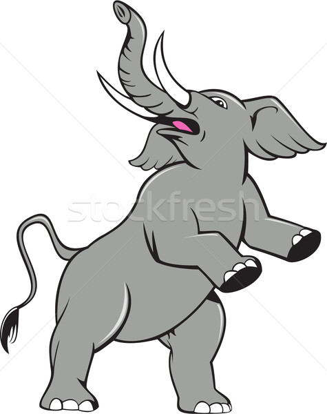 Elephant Prancing Isolated Cartoon Stock photo © patrimonio