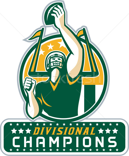 Stock photo: American Football Division Champions Retro