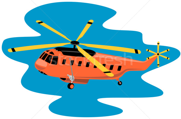 Helicopter Chopper Retro Stock photo © patrimonio
