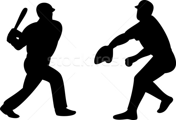 American Baseball Player Batting Pitching Stock photo © patrimonio