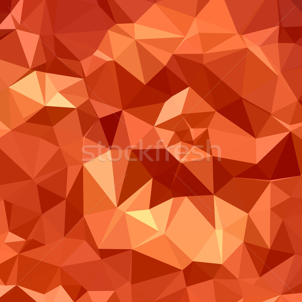 Atomowy mandarynka pomarańczowy streszczenie niski wielokąt Zdjęcia stock © patrimonio
