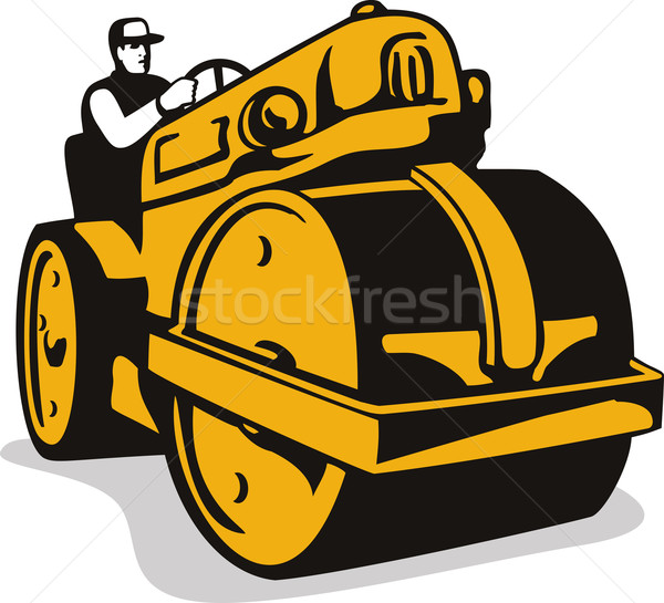 Vintage Road Roller  Retro  Stock photo © patrimonio