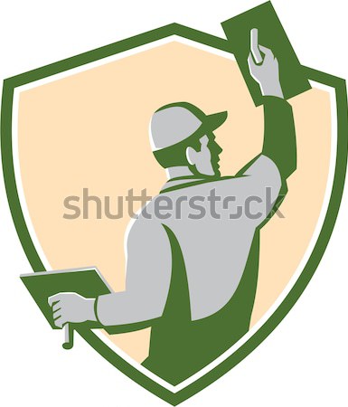 Demolition Worker Sledgehammer Circle Retro Stock photo © patrimonio