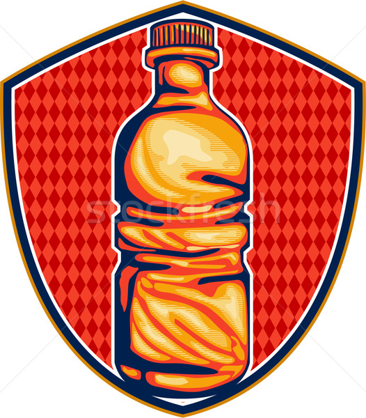 Soude Cola une bouteille d'eau rétro crête illustration [[stock_photo]] © patrimonio