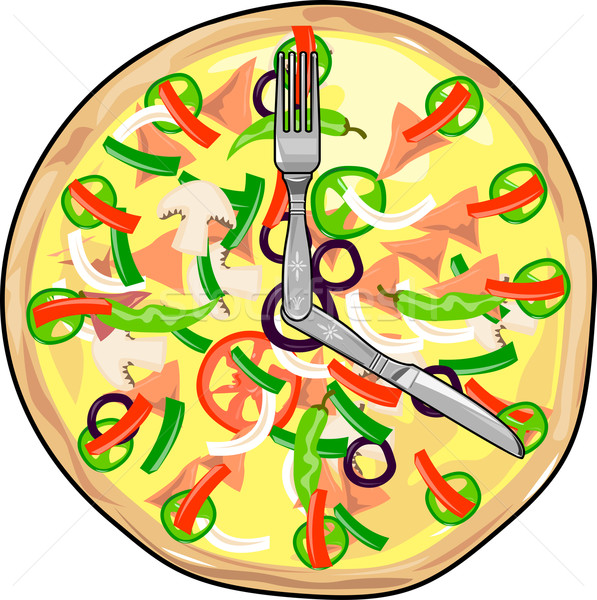 Pizza Pie Clock Stock photo © patrimonio