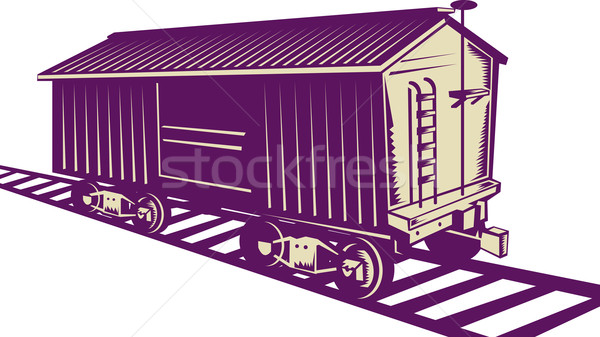 Boxcar of a cargo train Stock photo © patrimonio
