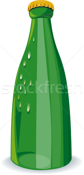 Sörösüveg zöld retro illusztráció retró stílus Stock fotó © patrimonio