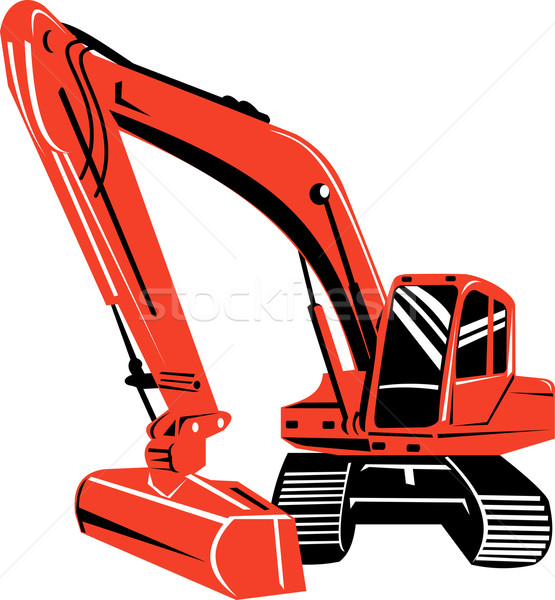 mechanical digger excavator retro Stock photo © patrimonio