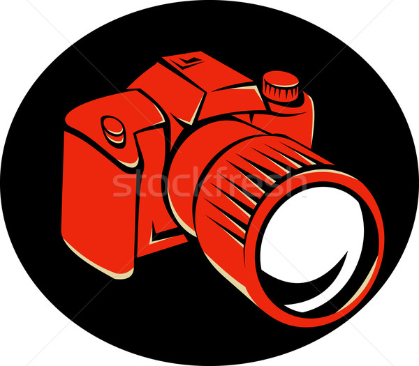デジタル一眼レフ デジタルカメラ フロント レトロな 実例 ストックフォト © patrimonio